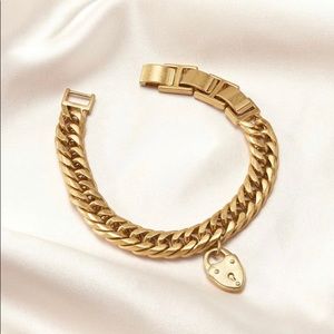 Stella & Dot Heart Lock Bracelet